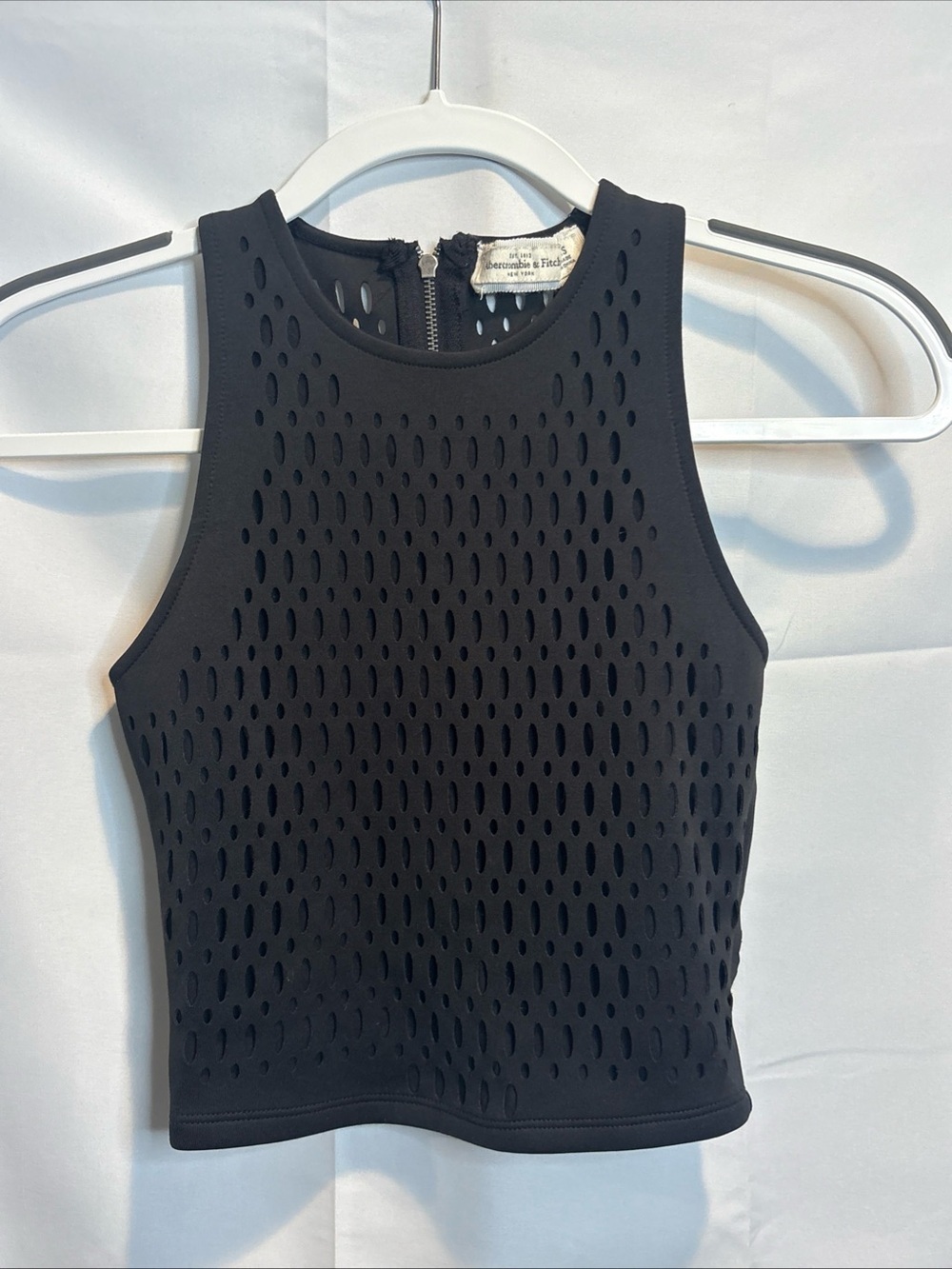 Abercrombie & Fitch Black Perforated Racerback Tank